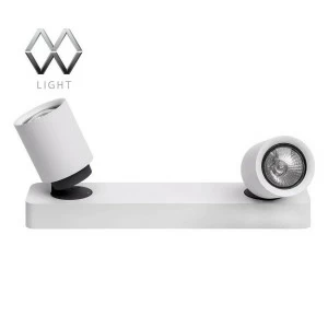 Спот настенный галогеновый на 2 лампы белый "Астор" 545020502 DE MARKT АСТОР 00-3926158 Белый