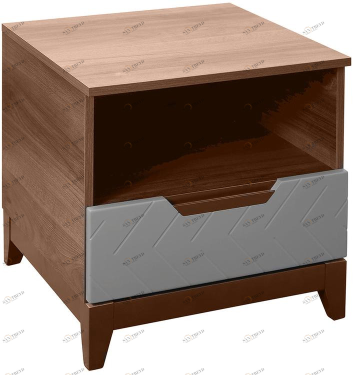 30742 Тумба прикроватная с 1 ящиком Сканди Грей R-HOME 4009271h_Грей