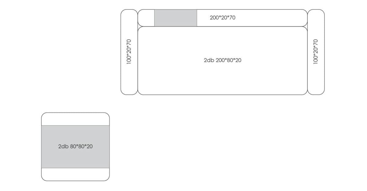 Ткань диван HANNABI MODEL NO.25 HYBRID ARCH-00153192 - Вид №2