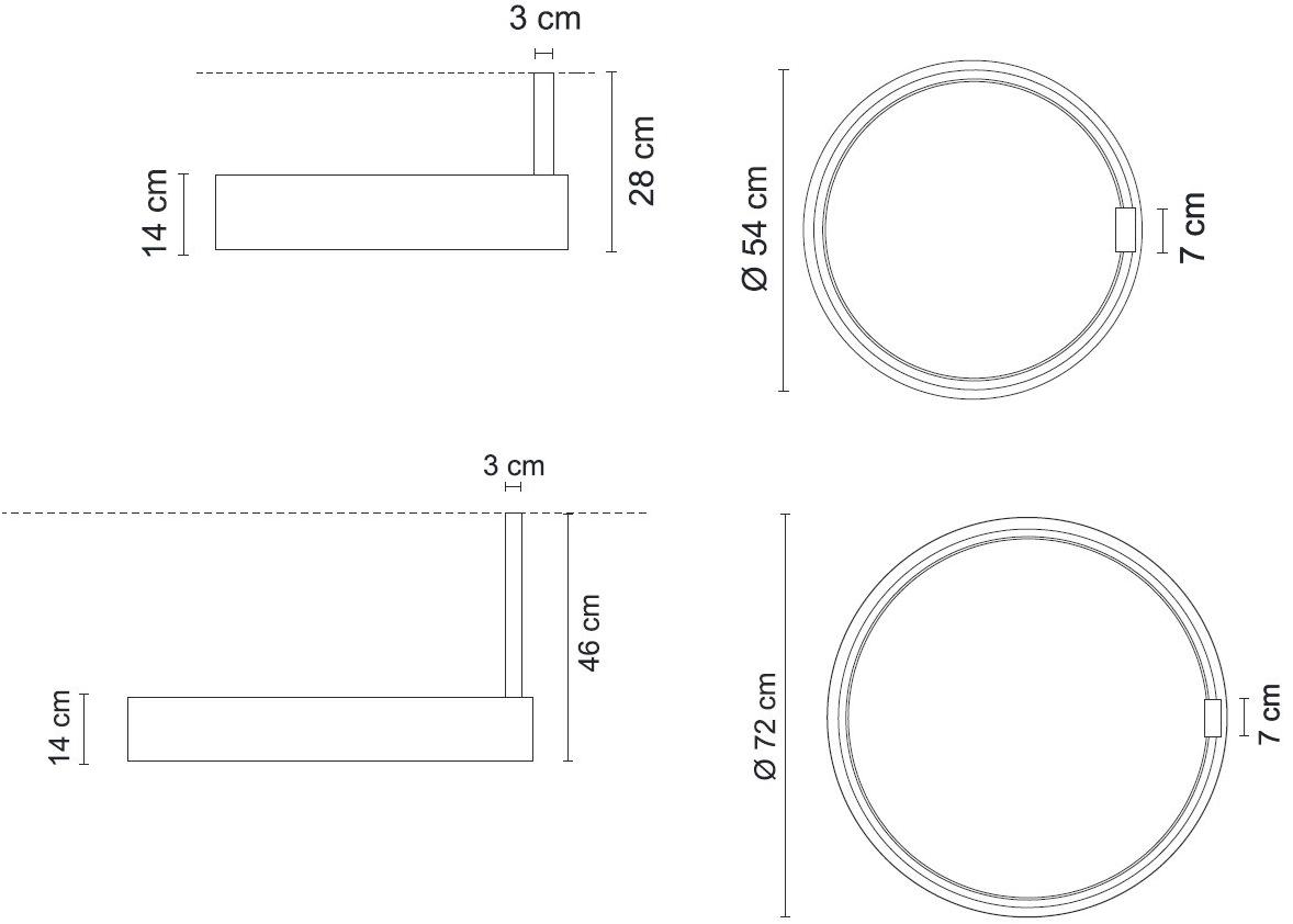 EGOLUCE Светодиодный потолочный светильник Radar 5607 / 5608  - Вид №3