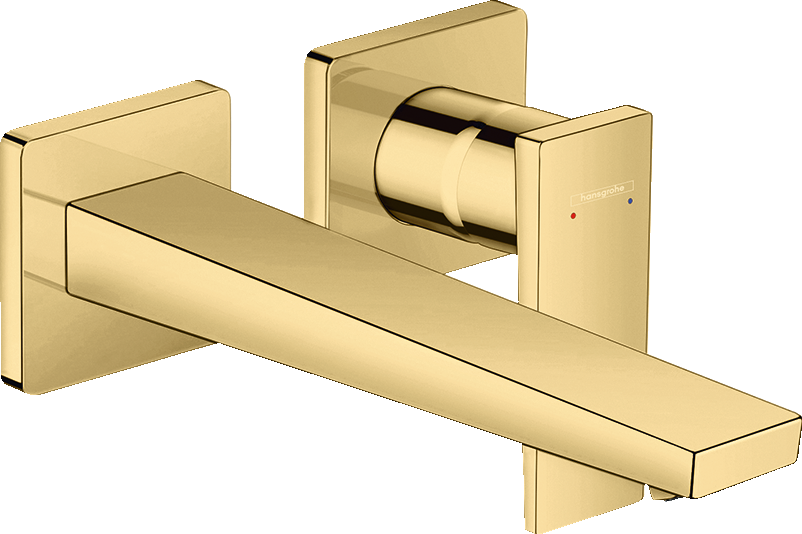 32526990 Metropol Смеситель для раковины, однорычажный, скрытого монтажа, настенный, с рычажной ручкой и изливом 22,5 см Hansgrohe 