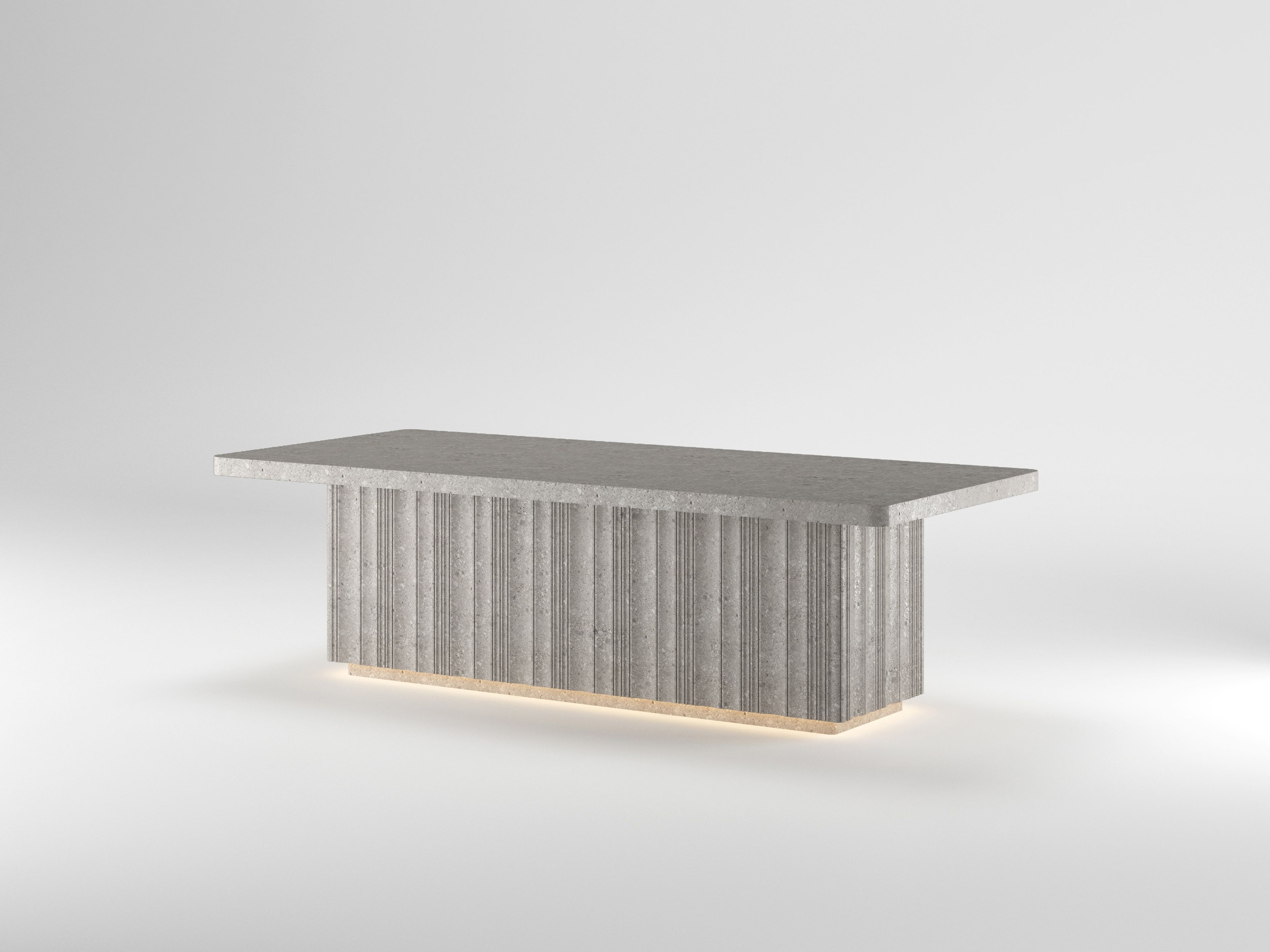 Прямоугольный выдвижной стол из травертина Davani Purity ARCH-00090066 - Вид №4