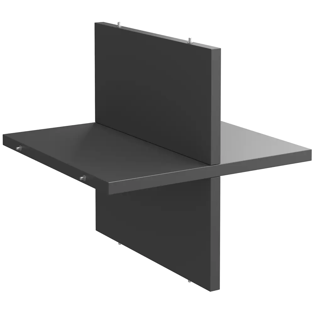 Вставка крестовая SPACEO KUB 380х315 мм, дерево, цвет графит STLM-2185634