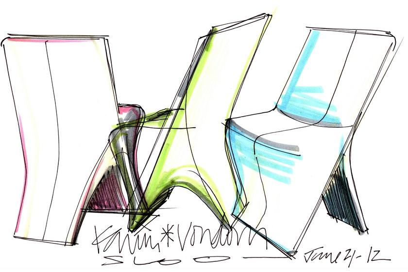 VONDOM Стул из полиэтилена Sloo sun-id-1441136 - Вид №4