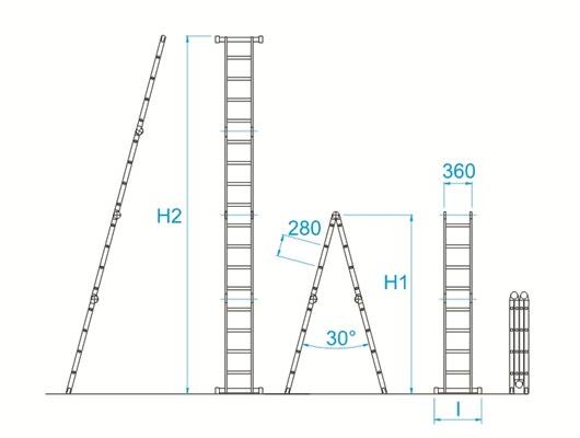 Frigerio Carpenterie Профессиональная алюминиевая лестница sun-id-1399189 - Вид №5