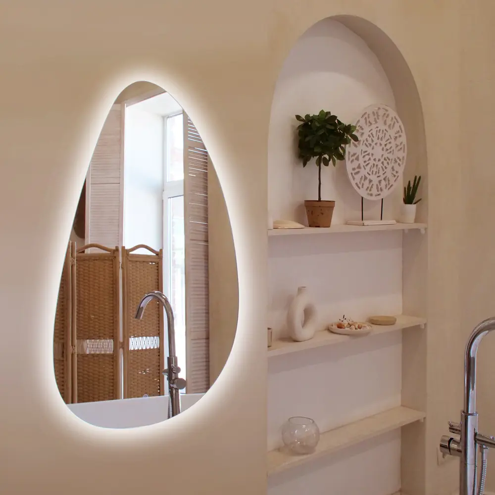 Santreyd Фес Лайт — фигурное зеркало с LED-подсветкой для ванной 90×60 см 89392214 STLM-1545166