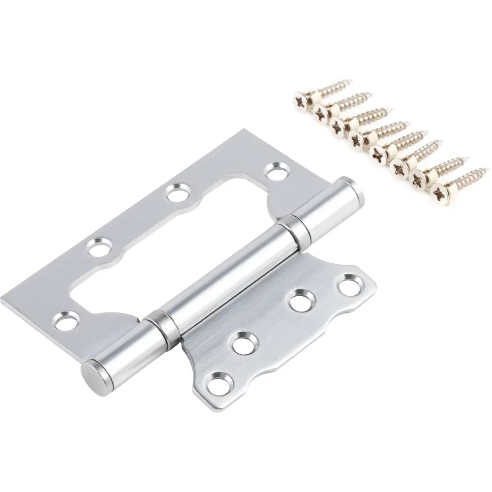 82674840 Петля дверная универсальная без врезки EDS-BUT 100x75x2.5 мм сталь цвет матовый хром STLM-0033670 EDSON  - Вид №3