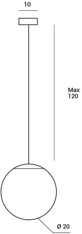 Miloox Подвесной светильник из опалового стекла Jugen cromo 1744.83 - 1744.84 - 1744.85 - Вид №7