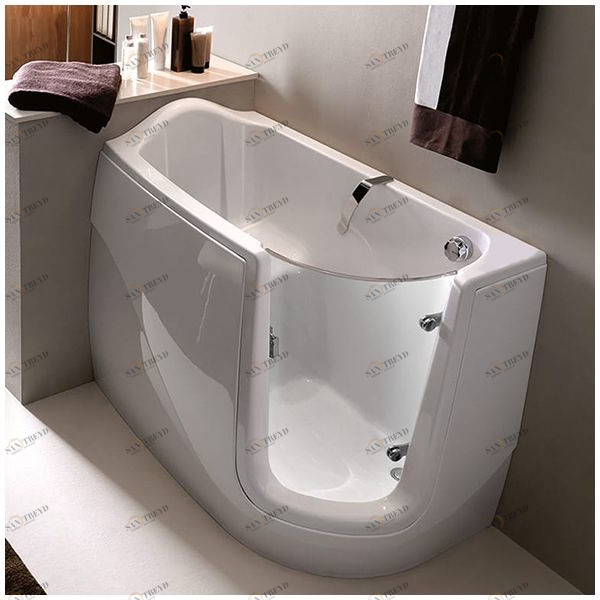 Ванна GRUPPO TREESSE GEN-X V3311-SX угловая сидячая с дверью левосторонняя белая VTLV3311SX