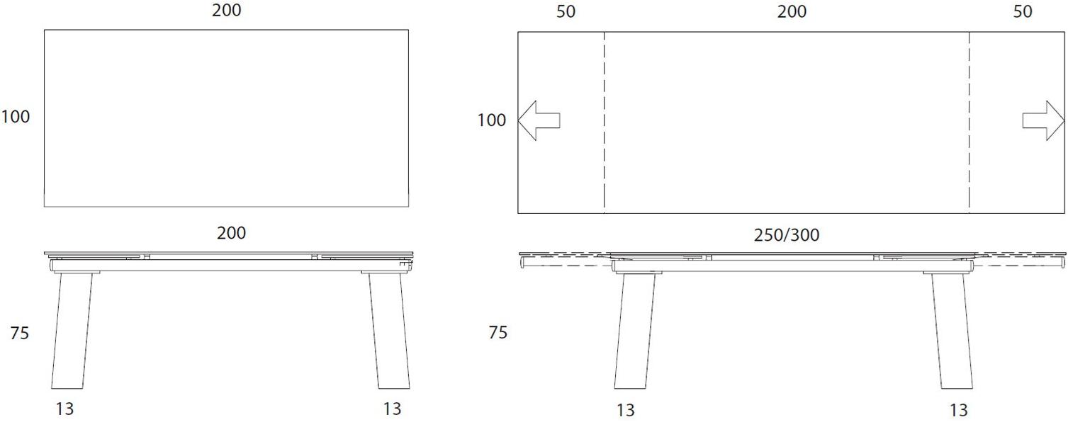 Italy Dream Design Стол на трапециевидных ножках из дерева, лакированного матовым песком sun-id-1459493 - Вид №1