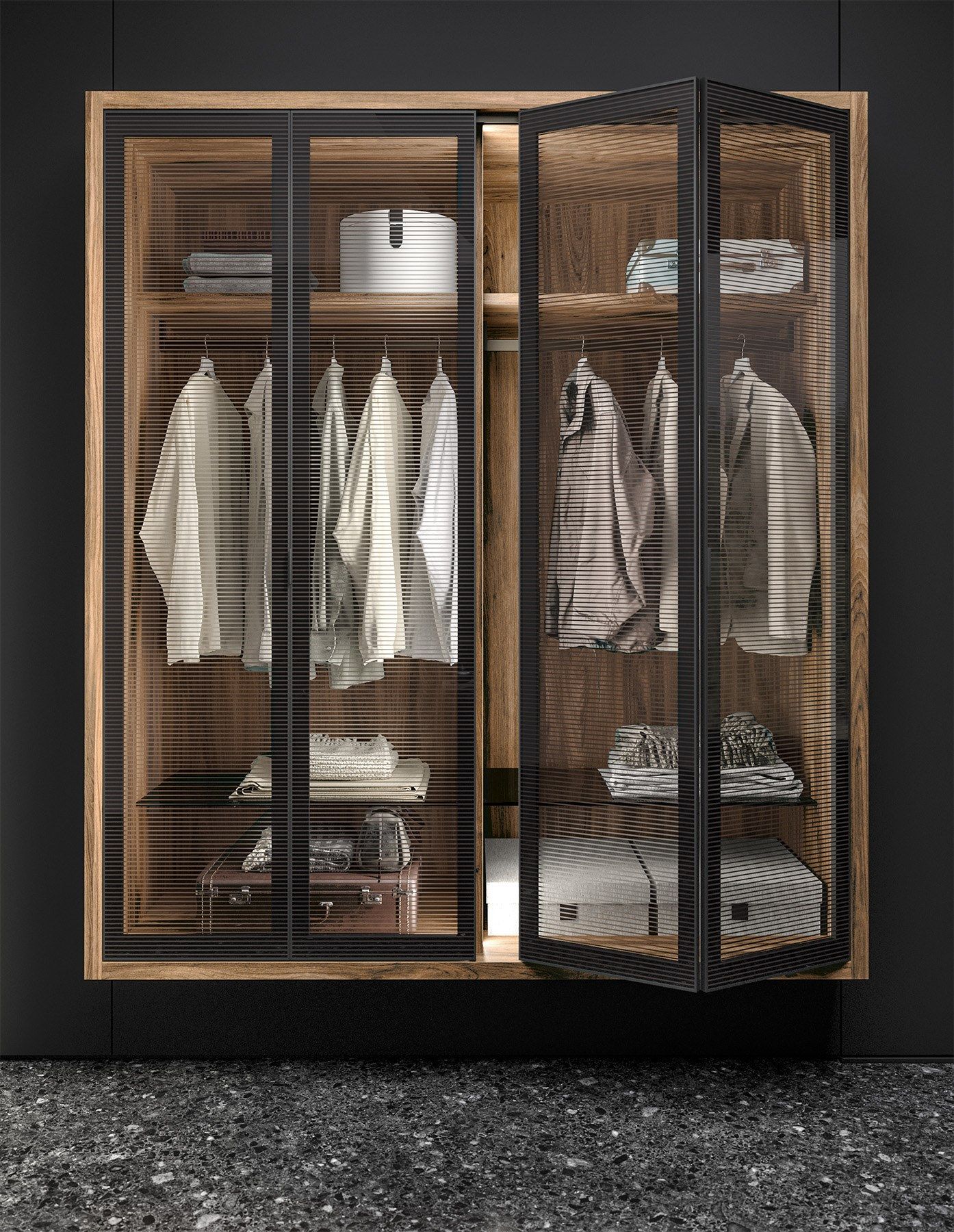 Секционный шкаф из дерева и стекла TUMIDEI Alcova System ARCH-00026940 - Вид №2