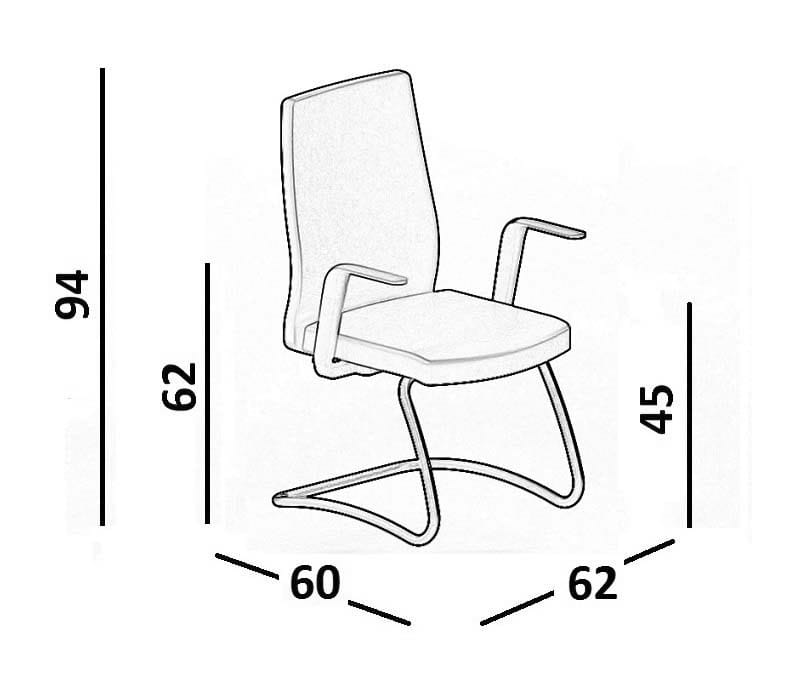 Ткань сани операционный офис стул с подлокотниками Luxy SmartOffice ARCH-00137958 - Вид №2
