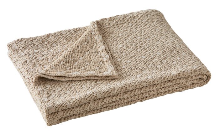 EVEREST_CH_180 покрывало 180/260 бежевый хлопок пике Blanc des Vosges Santreyd 