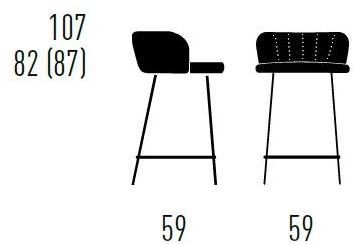 KFF Барный стул с подставкой для ног Gaia casual sun-id-1496979 - Вид №2
