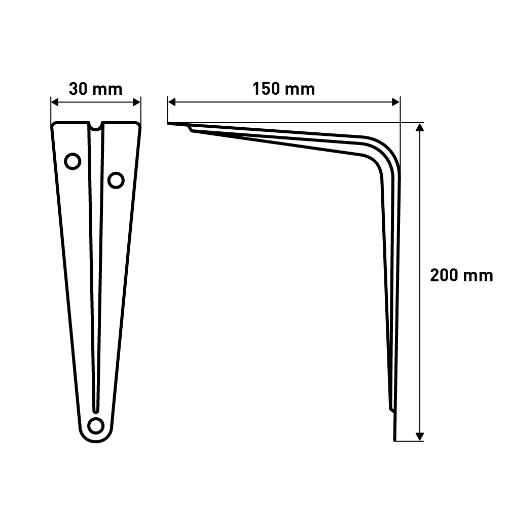 Кронштейн  Практичный, 200х150 мм, черный LJPS0143 Public Steel Россия  - Вид №6
