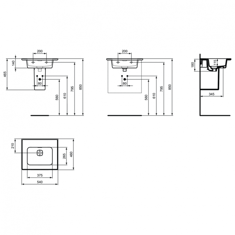 T363201 Раковина 54 см Ideal Standard STRADA II - Вид №5