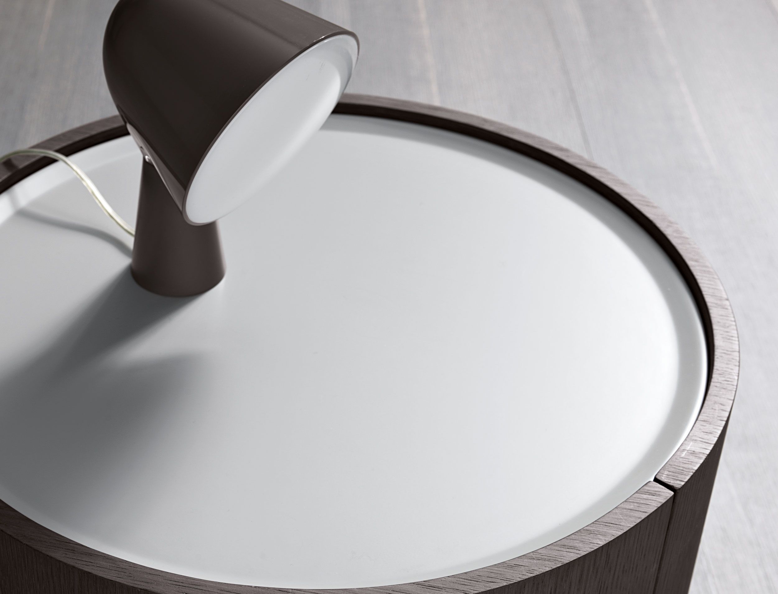 Круглая тумбочка из дуба с освещением с ящиками MisuraEmme SHANGHAI ARCH-00073843 - Вид №1