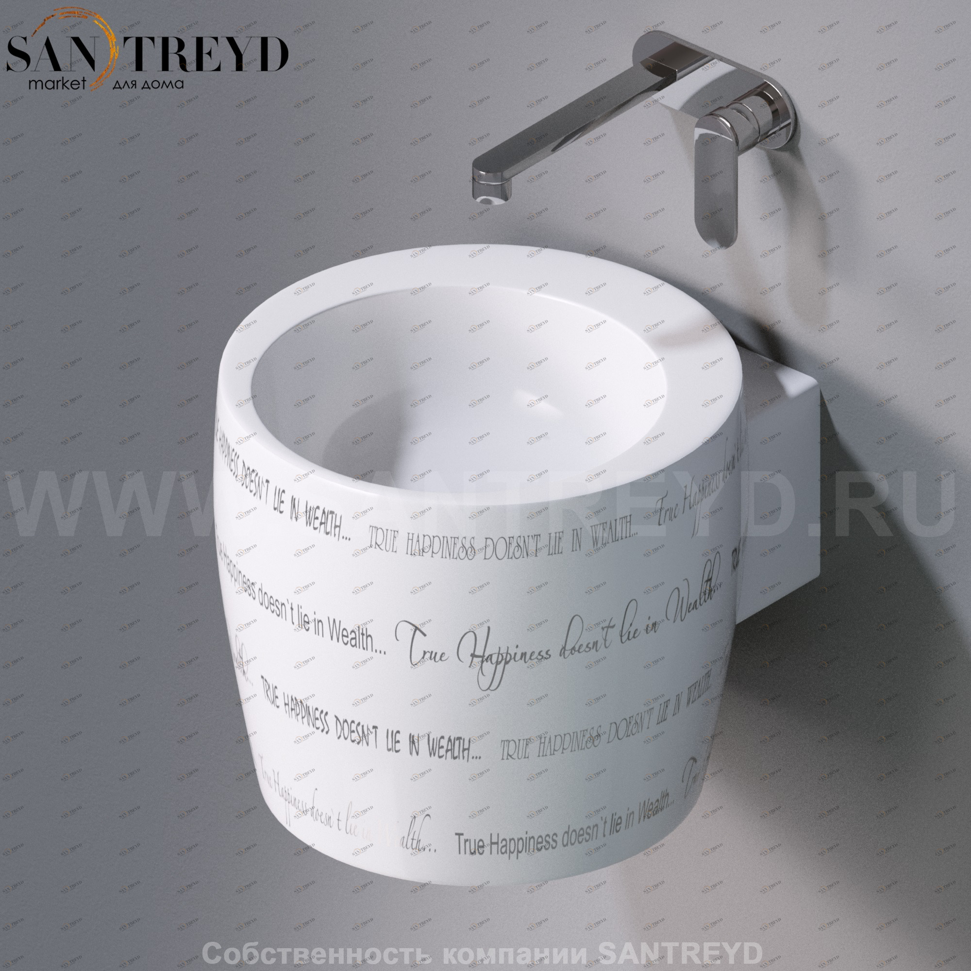 L102T0R0V1.420P Подвесная раковина настенная круглая A. e T. Italia SPOT белая AeT ITALIA TOTEM