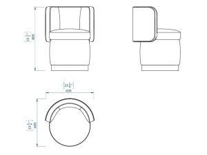 Мягкий стул из ткани