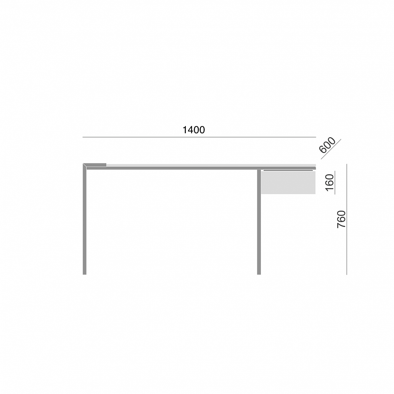 Письменный деревянный стол белый 140 см Mak BRAGIN DESIGN  00-3879379 Бежевый;белый  - Вид №5