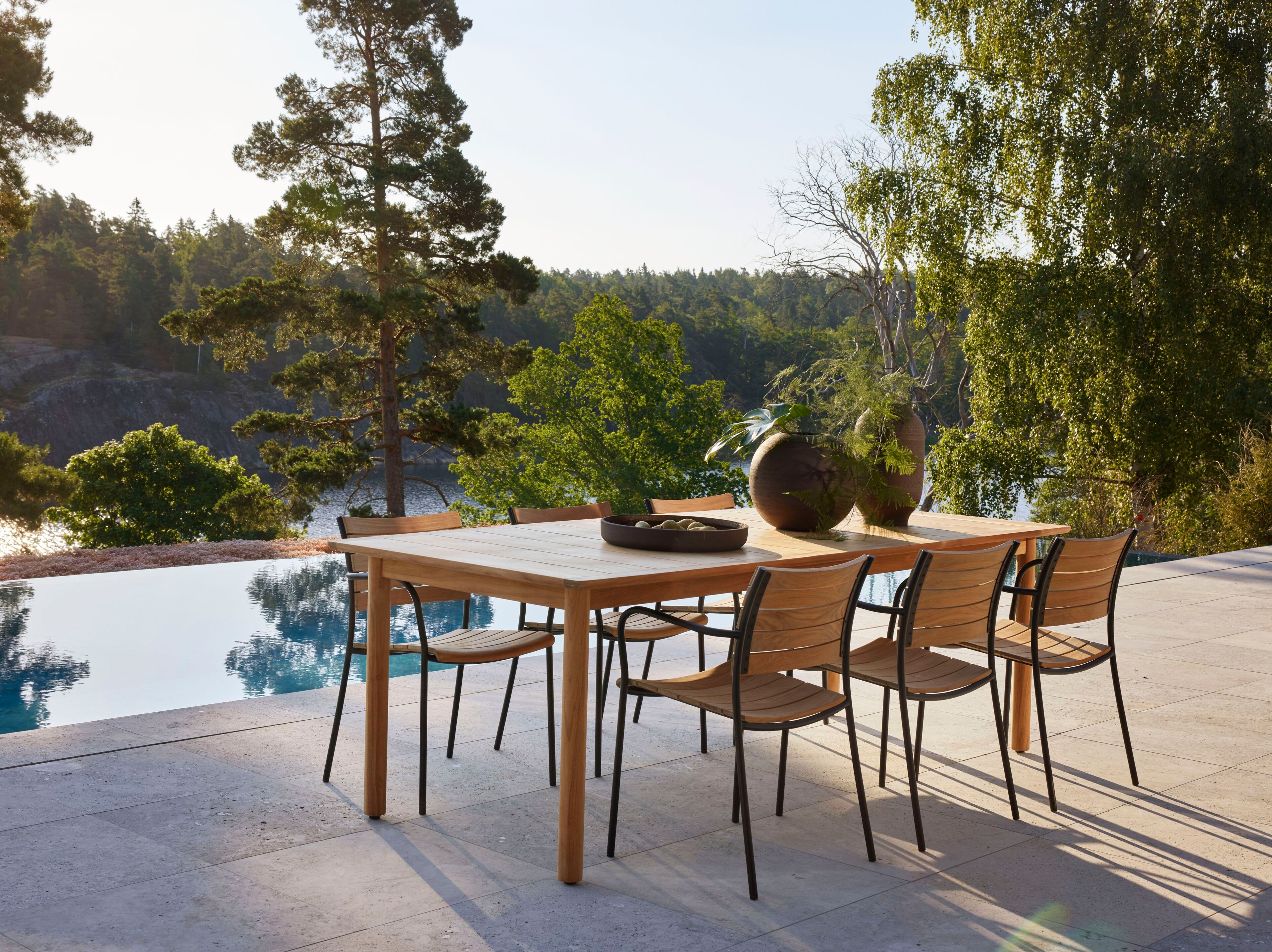 Стул для сада из тикового дерева с подлокотниками Skargaarden SUNDAL ARCH-00043091 - Вид №1