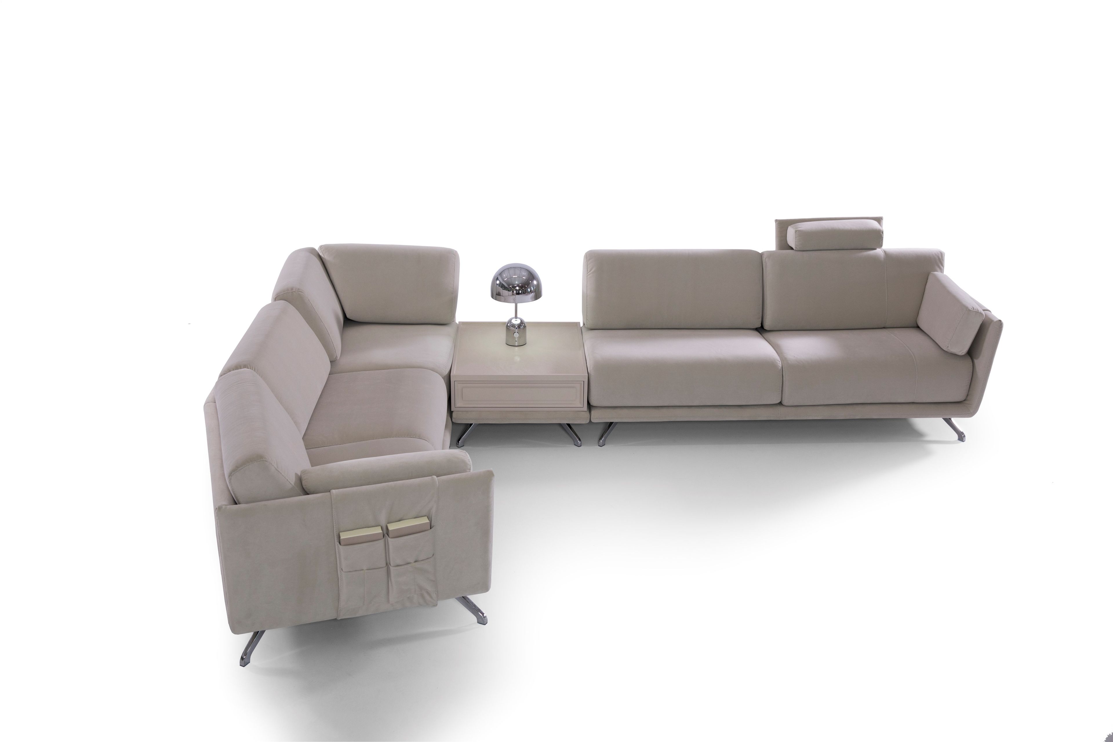 Модульный кожаный диван с подголовником и журнальным столиком ABLE MARRIOTT ARCH-00069314 - Вид №3