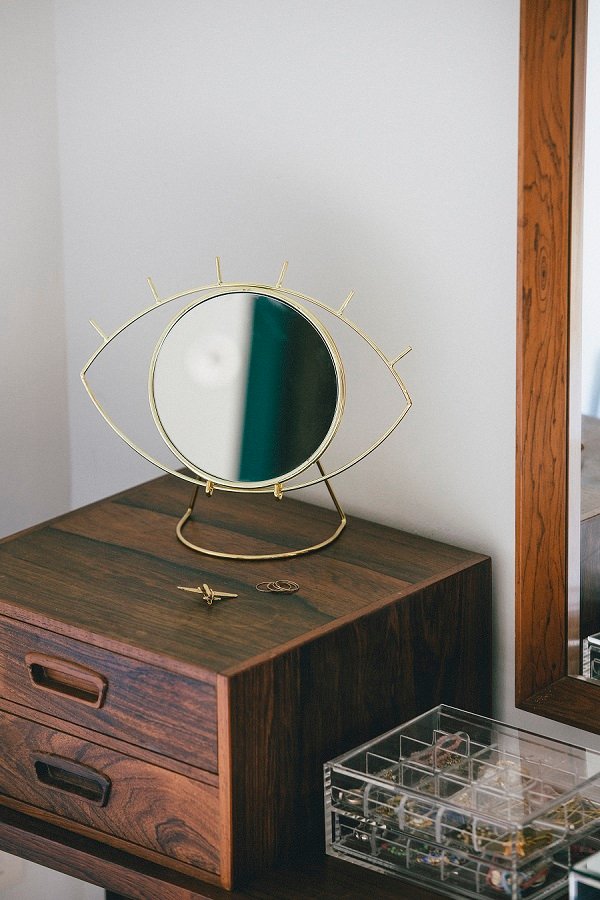 Зеркало в форме глаза декоративное настольное в золотой раме Cyclops DOIY ДИЗАЙНЕРСКИЕ 253266 Золото  - Вид №1