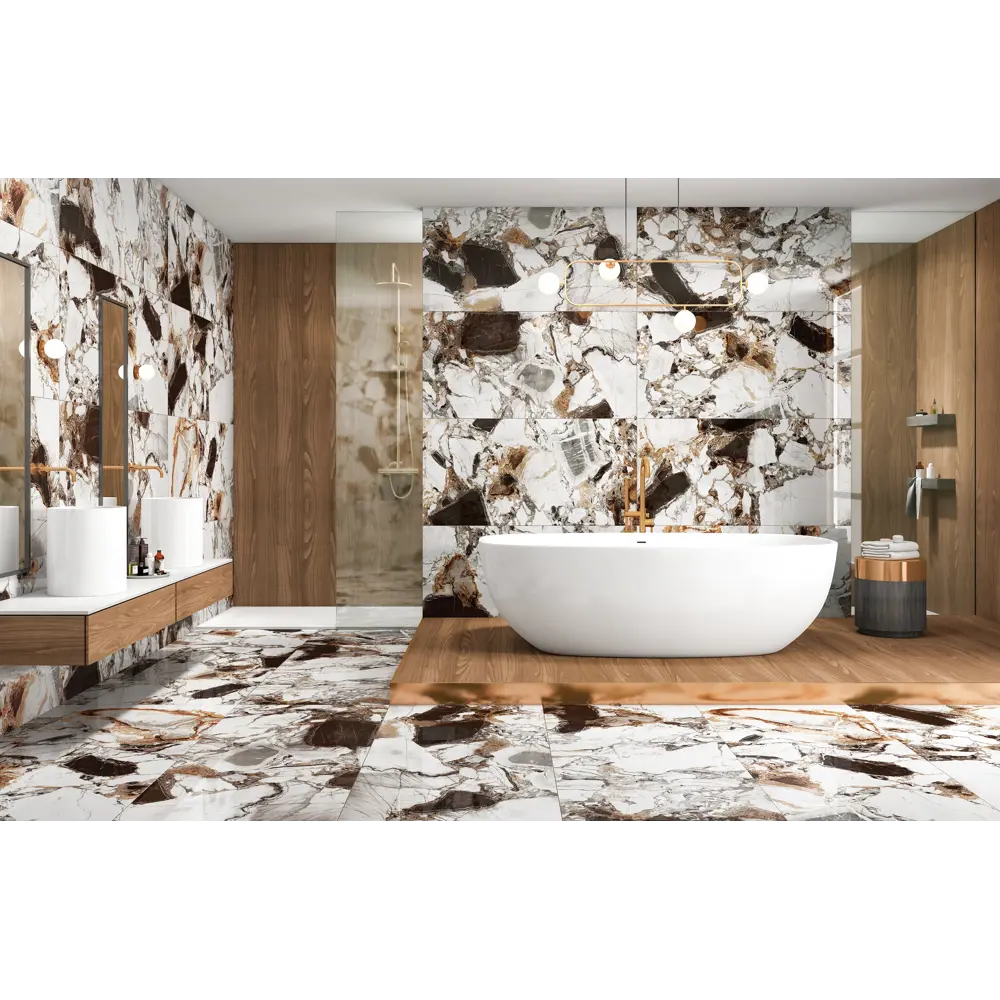 Керамогранит ARCADIA CERAMICA Grande Crystal 60x120 - глянцевый белый 86386328 STLM-0068401 - Вид №6