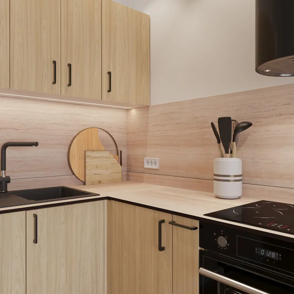 Стеновая панель ALTERNATIVE Травертин Римский для кухни 89406668 STLM-1563394 - Вид №11