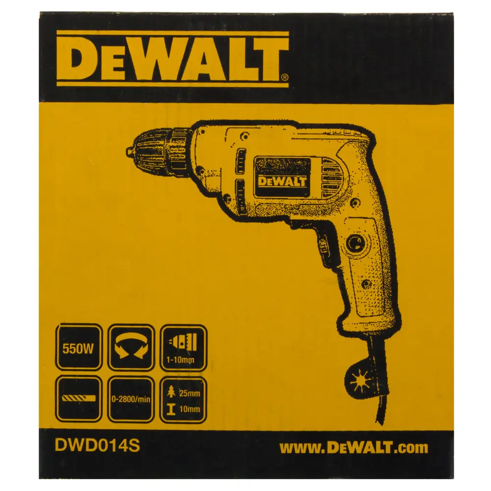 Дрель сетевая безударная DeWalt DWD014S, 550 Вт 17315551 STLM-2085891  - Вид №2