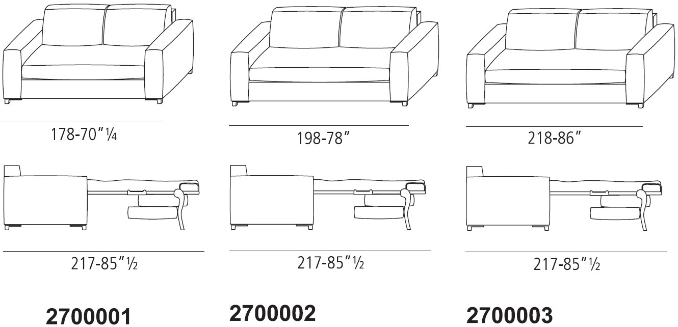 Vibieffe 2-местный диван-кровать из ткани или кожи sun-id-1435948 - Вид №3