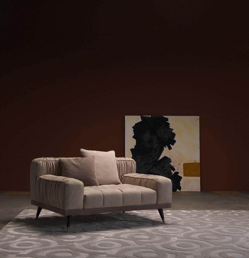 Gianfranco Ferré Home Мягкое кресло из нубука с подлокотниками Highlander Hig.221.b - Вид №2