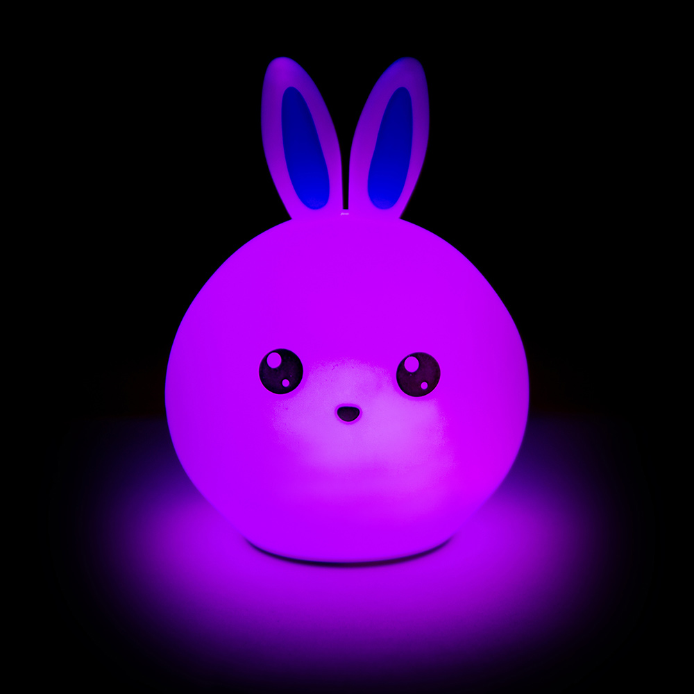 Ночник детский "Веселый зайчик с голубыми ушами" LITTLE LOVELY COMPANY  281703 Белый Santreyd  - Вид №6