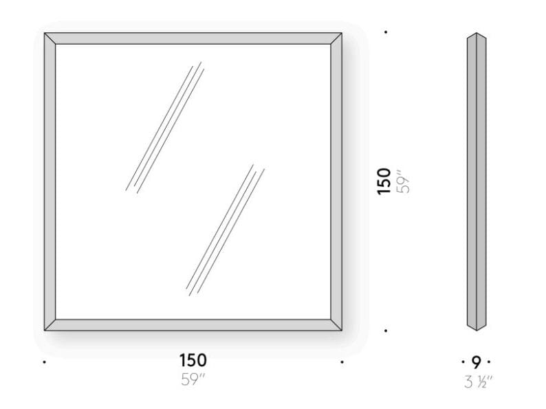 Настенное зеркало из ясеня с рамкой DE PADOVA Rokumaru ARCH-00077008 - Вид №2