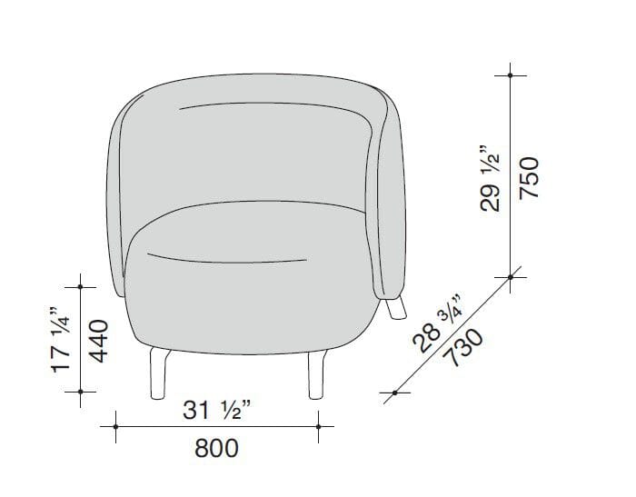 Тканевое кресло Lema MIKI ARCH-00054427 - Вид №2