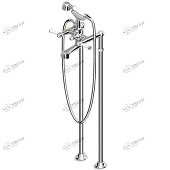 ZAM278 Отдельно стоящая ванна-душ с переключателем, ручной душ, гибкий шланг 1500 мм. Zucchetti Agorà 