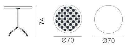 Бетонный круглый садовый стол Gervasoni Gervasoni Outdoor ARCH-00126078 - Вид №4