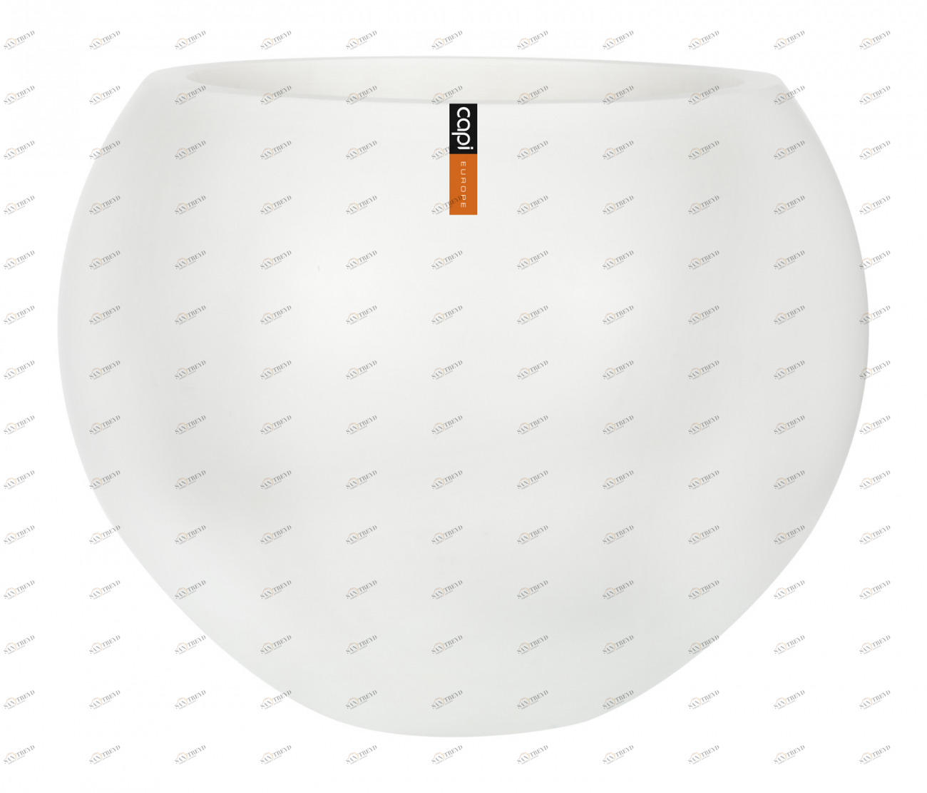 Уличный вазон круглый 40х32 см белый мрамор "Бирмингем" CAPI EUROPE СОВРЕМЕННЫЙ 081684 Белый 