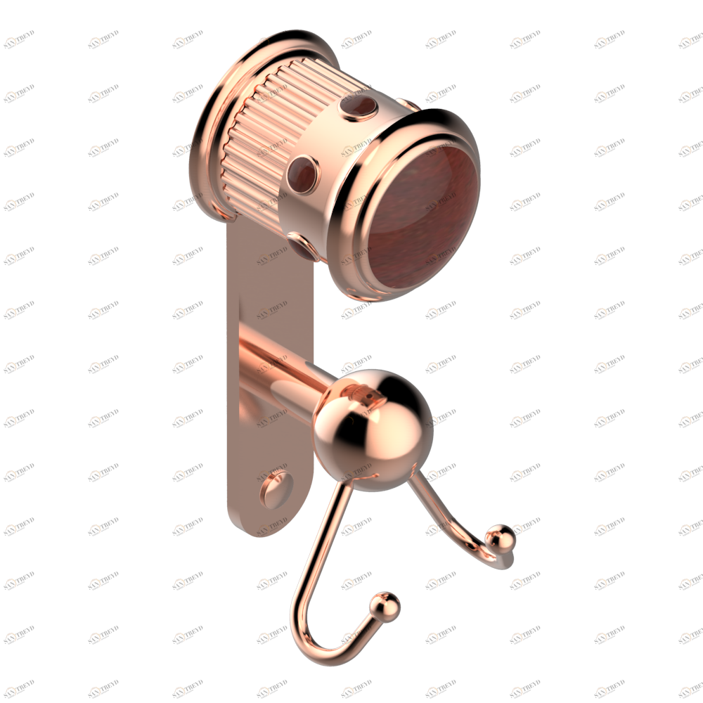 U7C-512 Крючок двойной Thg-paris Trocadéro с красной яшмой Розовое золото U7C-512 CAT.F