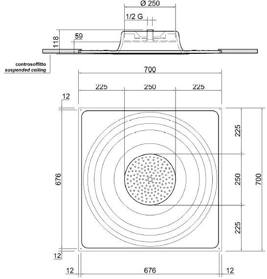 Antonio Lupi Design Встраиваемая потолочная лейка душа Antoniolupi sun-id-1426676 - Вид №14