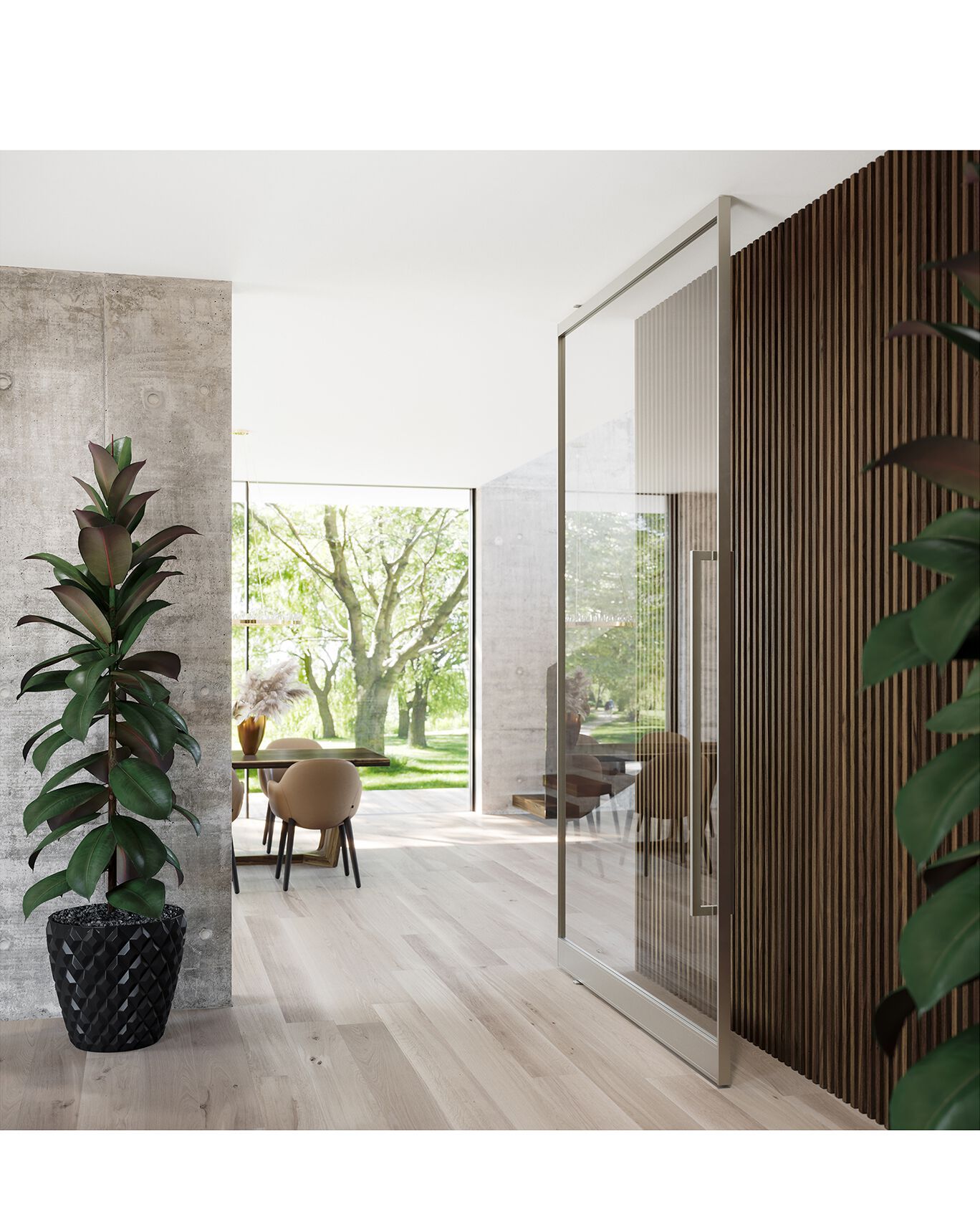 Алюминиевая и стеклянная поворотная дверь AXIS AXIS PREMIUM ARCH-00126485 - Вид №7