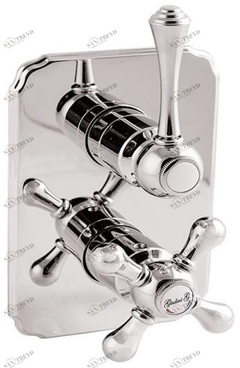 Rubinetteria Giulini Термостатический смеситель для душа на 2 отверстия с тарелкой Londra 8283-ln
