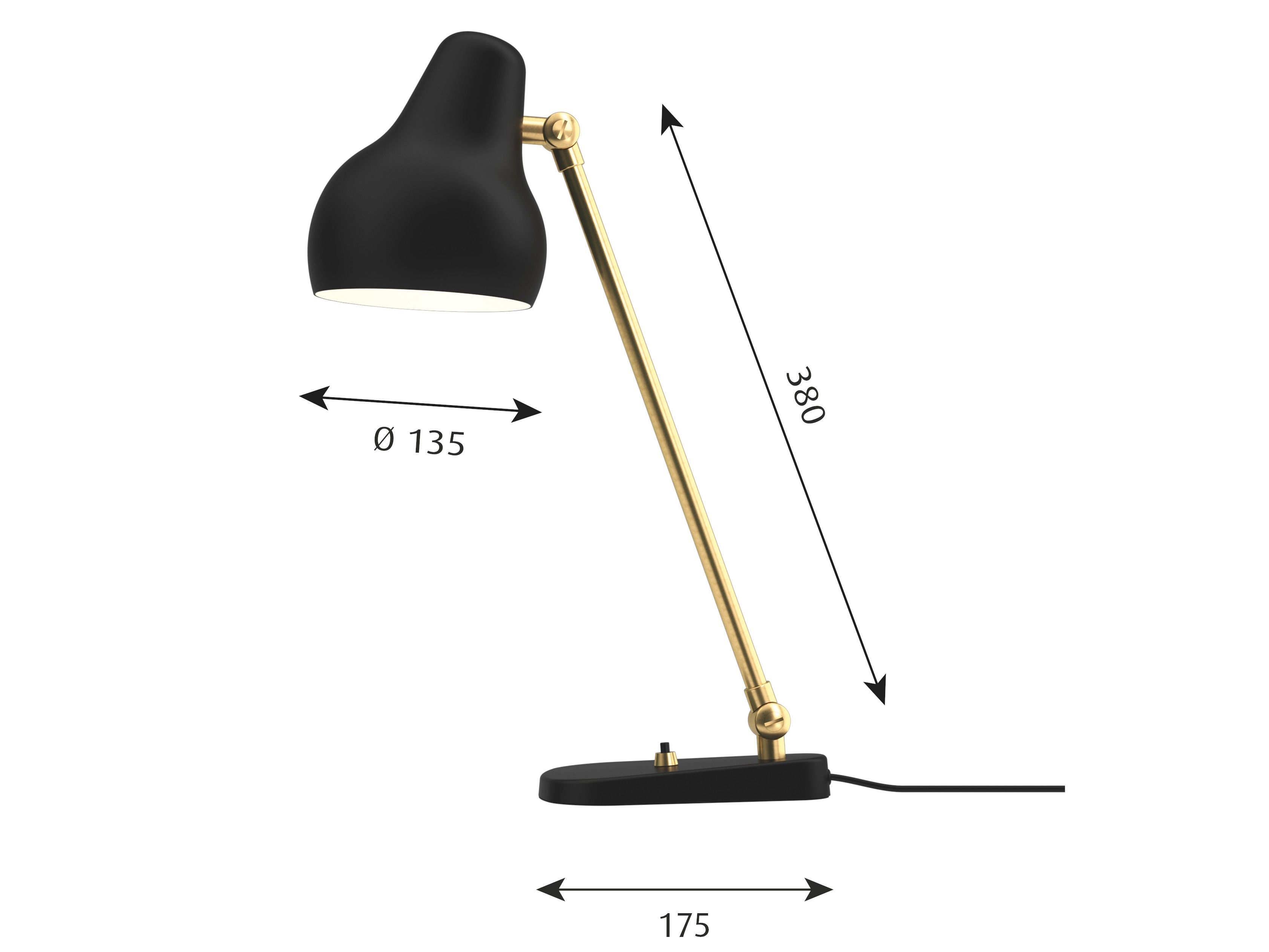 Алюминиевая регулируемая светодиодная настольная лампа Louis Poulsen VL38 ARCH-00067929 - Вид №8