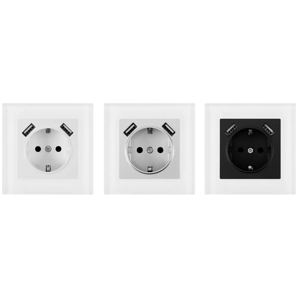 WERKEL Favorit - Стеклянная рамка для розеток белого цвета 17781481 STLM-0008569 - Вид №1