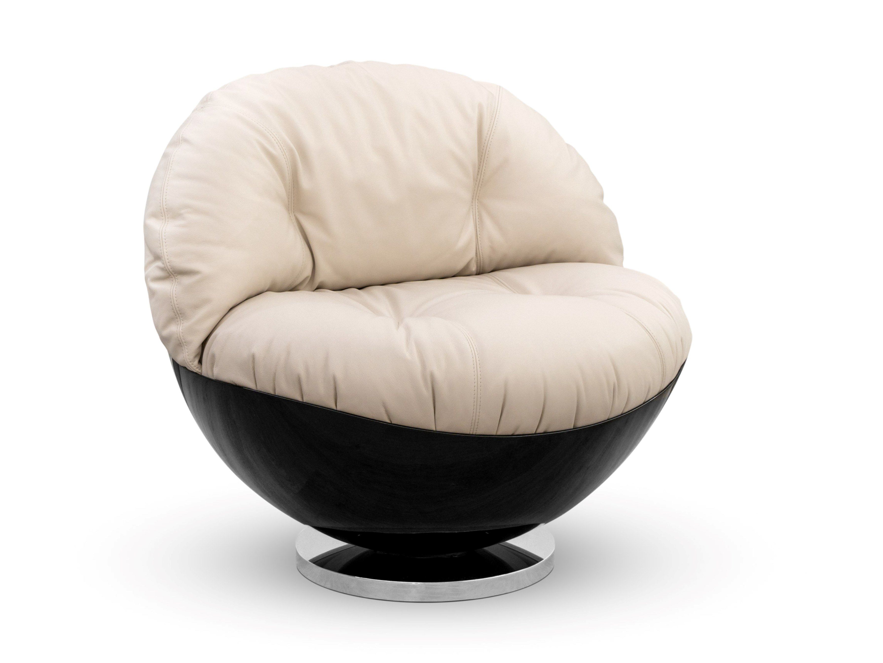 Кожаное вращающееся кресло с каркасом из стекловолокна GANSK Bola ARCH-00072131