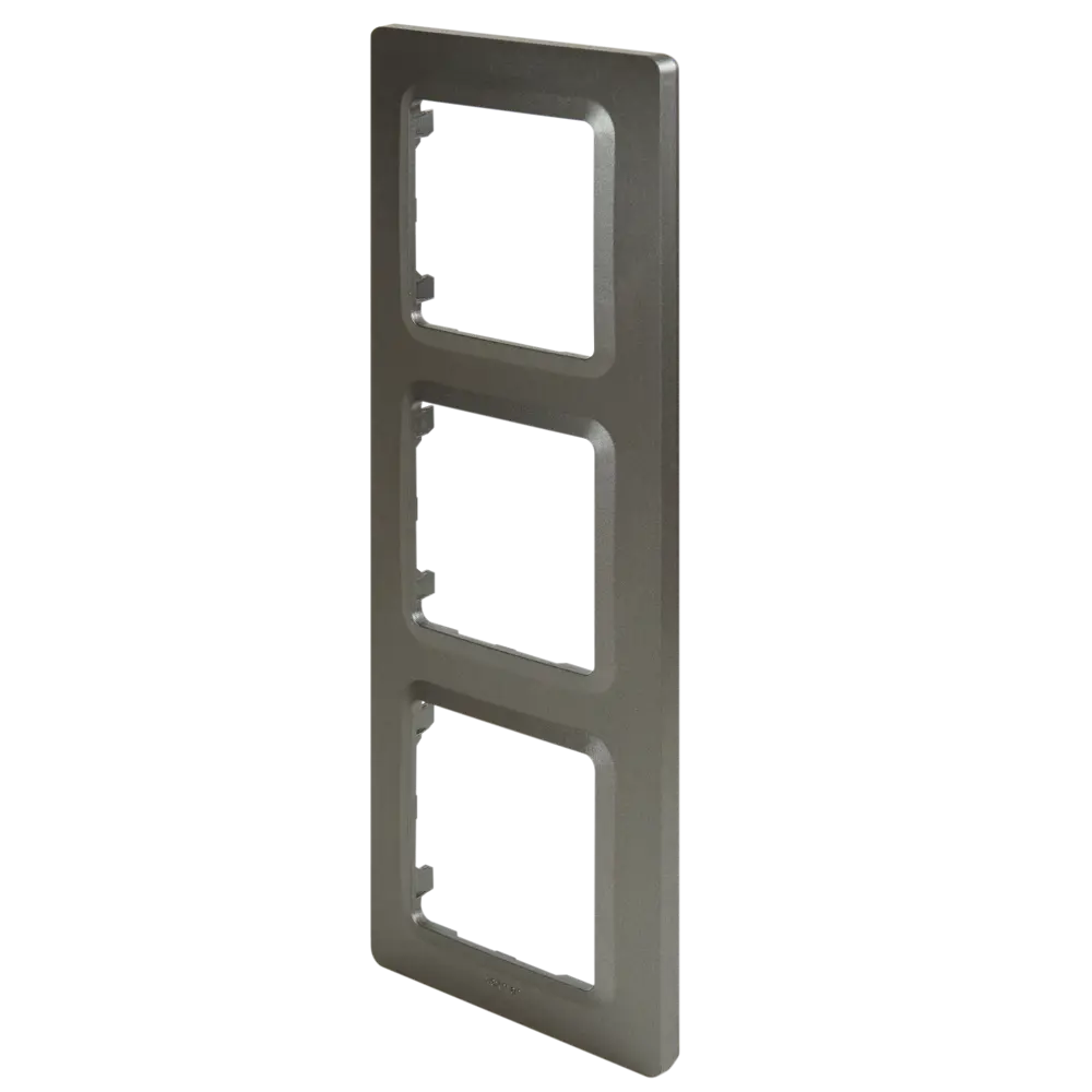LEXMAN LILIAN: Универсальная рамка для розеток 3 поста в цвете Титан 86761650 STLM-1445568 - Вид №1