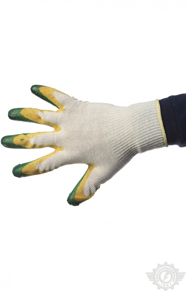 59096 Перчатки трикотажные с двойным латексным покрытием  Средства защиты рук  размер Спецодежда  - Вид №2
