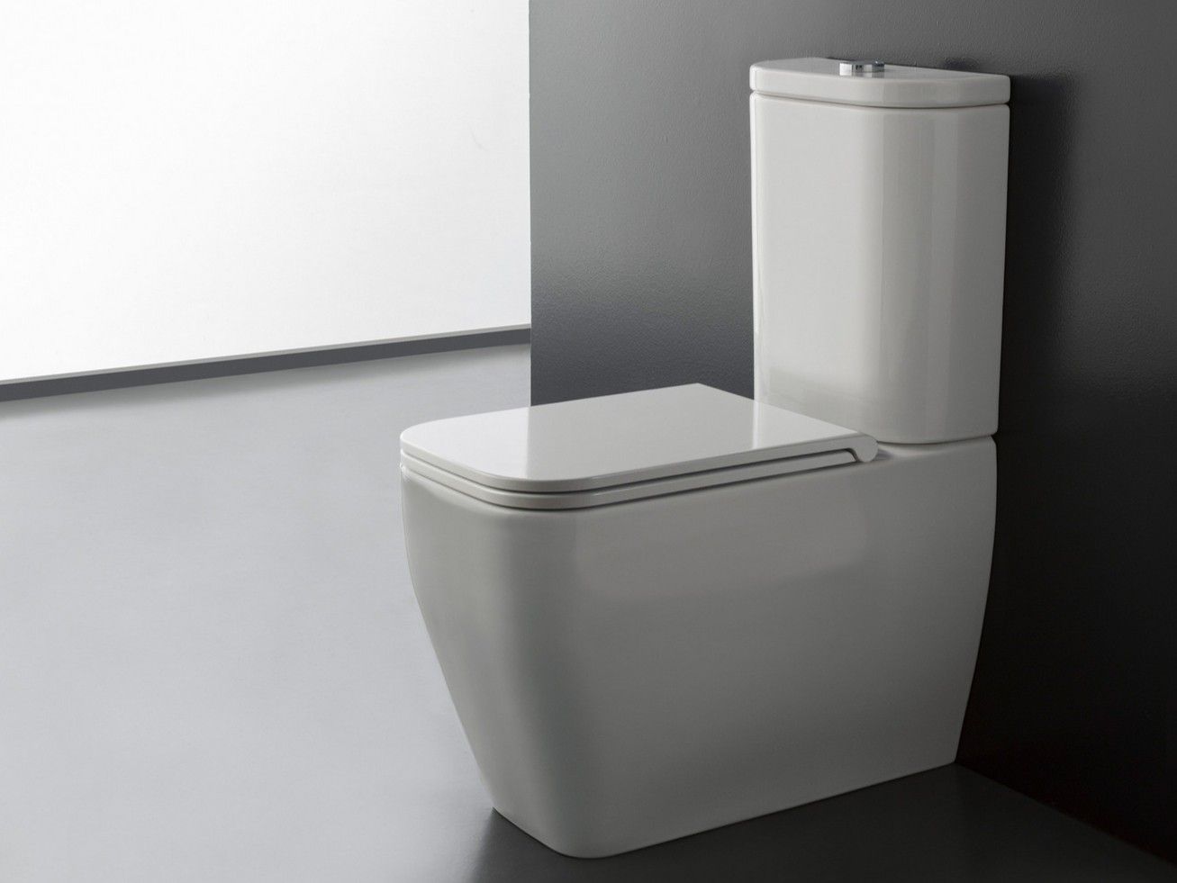 Пол керамический моноблочный туалет Scarabeo Ceramiche Теорема 2.0 ARCH-00082680