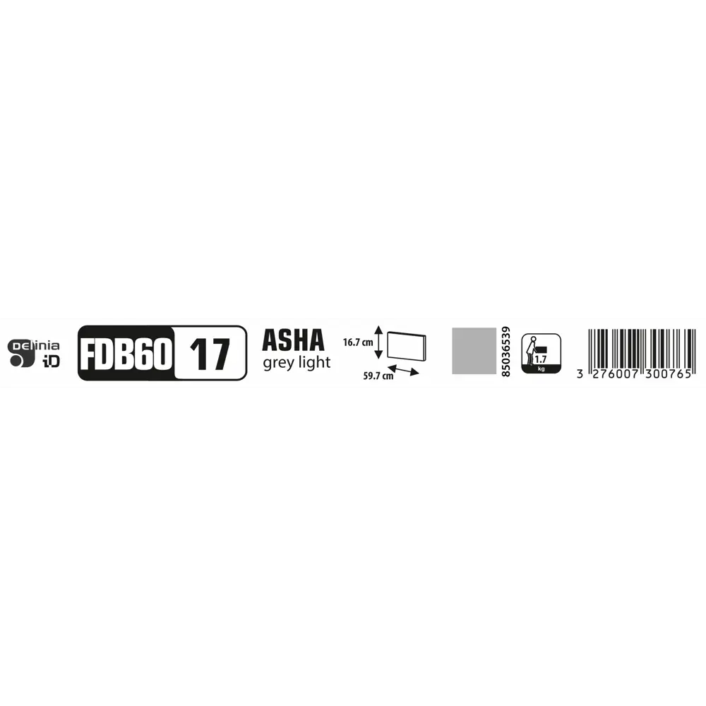 Фасад кухонный DELINIA ID Аша грей 59.7×16.7 см глянцевый 85036539 STLM-0057833 - Вид №12