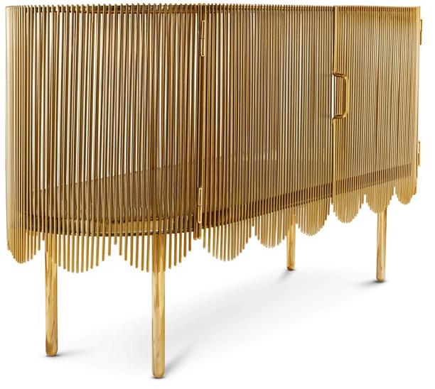 Scarlet Splendour Буфет металлический с распашными дверцами Strings sun-id-1350635 - Вид №2